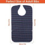 Reusable Waterproof Adult Eating Bib - Dark Blue