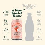 OLIPOP Strawberry Vanilla Sparkling Tonic - 4-Pack