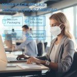 Sengtor KN95 Face Masks 50 Pack 5-Ply Breathable Protection & Extra Wide Elastic Ear Loops Design, 95% Filtration Efficient XIKII Disposable KN95 Masks,White