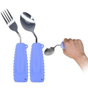 Adaptive Angled Spoon and Fork Set for Tremors