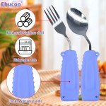 Adaptive Angled Spoon and Fork Set for Tremors