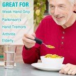 Black Adaptive Utensil Set for Easy Eating