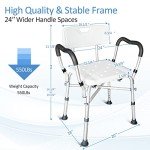 Bathroom Shower Chair with Armrests for Safety