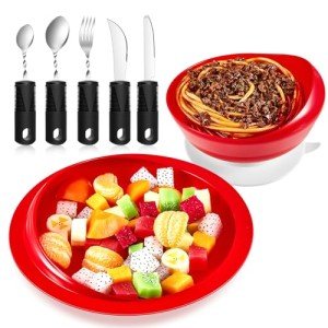 Adaptive Utensils and Dinnerware Set for Seniors