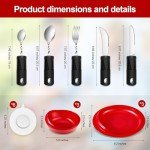 Adaptive Utensils and Dinnerware Set for Seniors