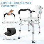 Bathroom Shower Chair with Armrests for Safety