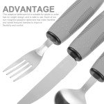 Adaptive Utensils Set for Seniors with Built-Up Handles