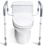 WeHwupe Toilet Safety Rails for Elderly Adults - Adjustable Bathroom Toilet Safety Frame with Handles - Stand Alone Toilet Grab Bar for Senior, Handicap & Disabled,Fits Most Toilets
