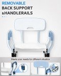 Sangohe Shower Chair for Inside Shower - Heavy Duty Shower Seat with Back - Shower Chair for Bathtub with Arms for Handicap - Shower Seats for Elderly - Shower Chair for Bathtub, 796C