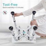 LUFEIDRA Shower Chair for Inside Shower with Back, 500lbs Heavy Duty and Adjustable Height Bath Chair Shower Seat with Crossbar Supports for Elderly, Adults Child and Women