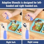 Adaptive Spoon & Fork Set for Easy Gripping