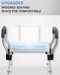 Sangohe Shower Chair for Inside Shower - Heavy Duty Shower Seat with Back - Shower Chair for Bathtub with Arms for Handicap - Shower Seats for Elderly - Shower Chair for Bathtub, 796C