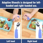 Easy-Grip Weighted Spoon and Fork Set for Tremors