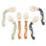 PandaEar Soft Baby Feeding Spoon and Fork Set