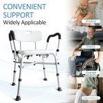Bathroom Shower Chair with Armrests for Safety