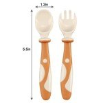 PandaEar Soft Baby Feeding Spoon and Fork Set
