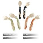 PandaEar Soft Baby Feeding Spoon and Fork Set