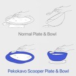 Pekokavo Spill Proof Scoop Bowl and Plate Set