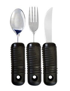 Easy Grip Flatware Set - Fork, Knife, Spoon