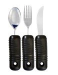 Easy Grip Flatware Set - Fork, Knife, Spoon