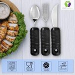 Easy Grip Flatware Set - Fork, Knife, Spoon
