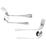 Adaptive Angled Spoon and Fork Set for Seniors