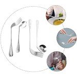 Adaptive Angled Spoon and Fork Set for Seniors