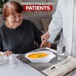 Jayour Anti-Spill Scoop Plates for Elderly 4-Pack