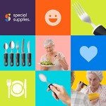 Black Adaptive Utensils Set for Tremors and Arthritis