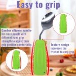 Angled Spoon and Fork Set for Hand Tremors