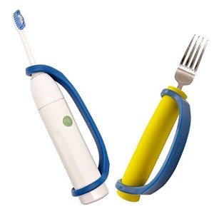 EazyHold Navy Silicone Grip Cuffs for Adults