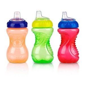 Nuby No-Spill Easy Grip Cup, 10 oz, 3 Pack