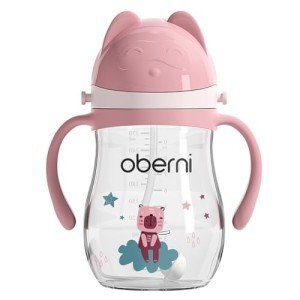 Oberni 9oz Spill Proof Baby Sippy Cup - Pink