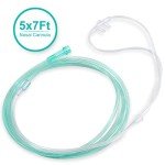 ANSNF Standard Oxygen Nasal Cannula for Adult - 7 ft, Soft Material, Kink Resistant, Lightweight Tubing (5 Pack)