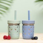 Stainless Steel Kids Cups with Silicone Sleeves & Straws