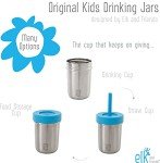 Stainless Steel Kids Cups with Silicone Sleeves & Straws
