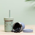 Stainless Steel Kids Cups with Silicone Sleeves & Straws