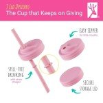 Kids' Glass Mason Cups with Silicone Sleeves & Straws