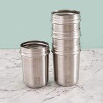 Stainless Steel Kids Cups with Silicone Sleeves & Straws