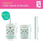 Kids' Glass Mason Cups with Silicone Sleeves & Straws