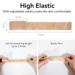 JHGIC Self Adhesive Bandage Wrap,Bandage Tape,Medical Tape,Vet Tape,Athletic Tape Gauze,First Aid Non Woven Rolls, Stretch Athletic, Ankle Sprains & Swelling, Sports(Nude Color,16 Rolls,1inch*5Yards)