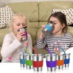 Wownnic 6-Pack Stainless Steel Kids Tumblers