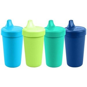 No Spill Sippy Cups - 4 Pack, Eco-Friendly