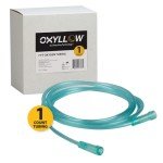 Oxyllow Premium 7 FT Oxygen Tubing | 1-Count | 6-Channel Kink-Resistant Air Flow | High-Visibility Green Tint | Universal End Connectors | Durable, Medical Grade Oxygen Therapy Accessory