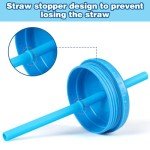 Durable Wheat Straw Cups with Lids & Straws