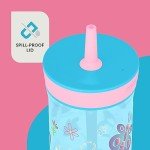 Spill-Proof Kids Water Bottles 2-Pack, 14oz