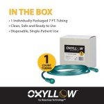 Oxyllow Premium 7 FT Oxygen Tubing | 1-Count | 6-Channel Kink-Resistant Air Flow | High-Visibility Green Tint | Universal End Connectors | Durable, Medical Grade Oxygen Therapy Accessory