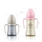 GROSMIMI No-Spill Sippy Cup with Straw, 10 oz