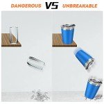 Kids Stainless Steel Cups with Lids and Straws