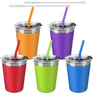 5-Pack Spill-Proof Kids Cups with Straws